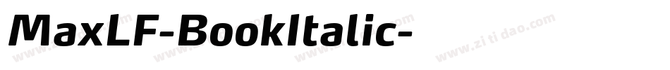 MaxLF-BookItalic字体转换