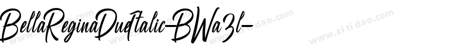 BellaReginaDueItalic-BWa3l字体转换