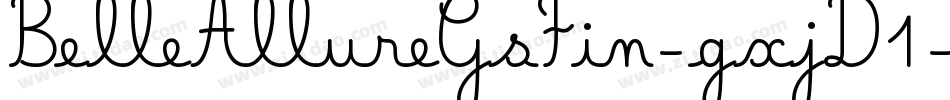 BelleAllureGsFin-gxjD1字体转换
