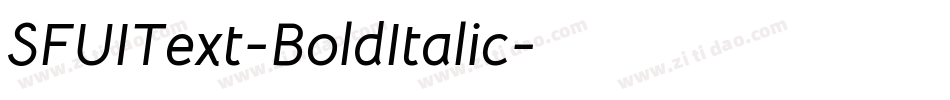 SFUIText-BoldItalic字体转换