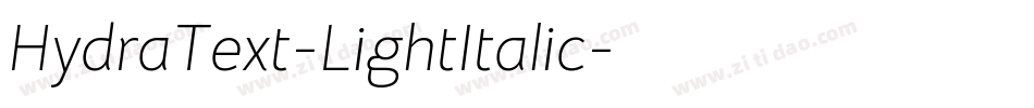 HydraText-LightItalic字体转换