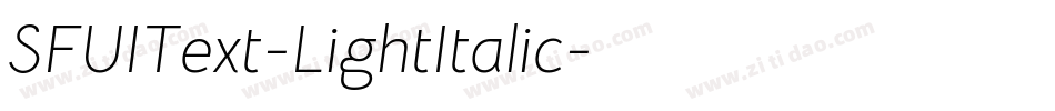 SFUIText-LightItalic字体转换