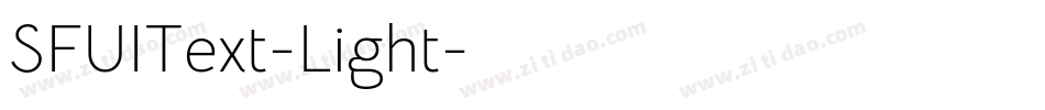 SFUIText-Light字体转换