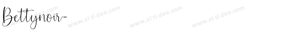 Bettynoir字体转换