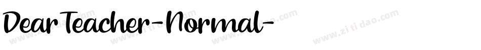 DearTeacher-Normal字体转换