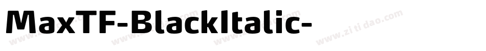 MaxTF-BlackItalic字体转换