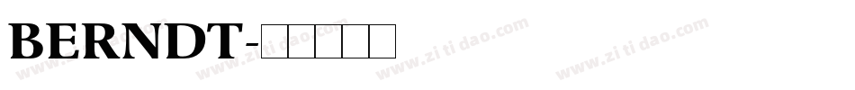 BERNDT字体转换