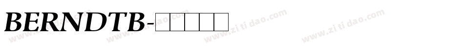 BERNDTB字体转换