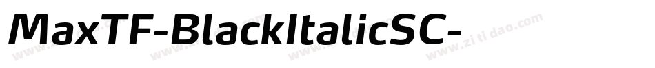 MaxTF-BlackItalicSC字体转换