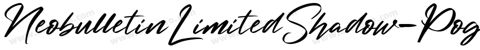 NeobulletinLimitedShadow-Pog2字体转换