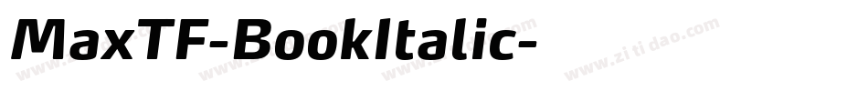 MaxTF-BookItalic字体转换