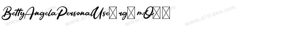 BettyAngelaPersonalUse-rg8mO字体转换