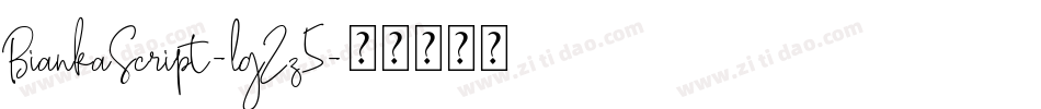 BiankaScript-lgZz5字体转换