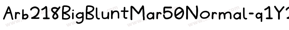 Arb218BigBluntMar50Normal-q1Y2字体转换