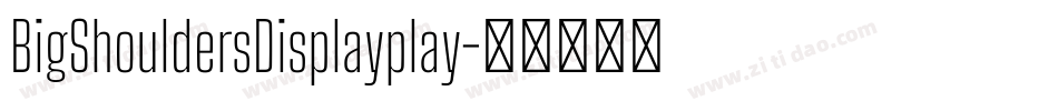 BigShouldersDisplayplay字体转换