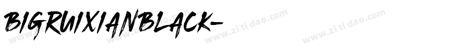 bigruixianblack字体转换