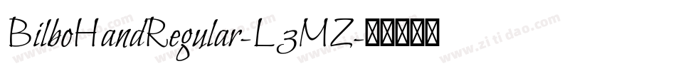 BilboHandRegular-L3MZ字体转换