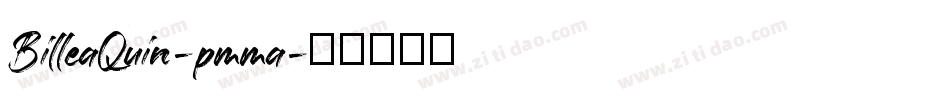 BilleaQuin-pmma字体转换
