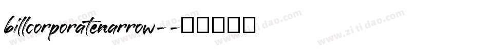 billcorporatenarrow-字体转换