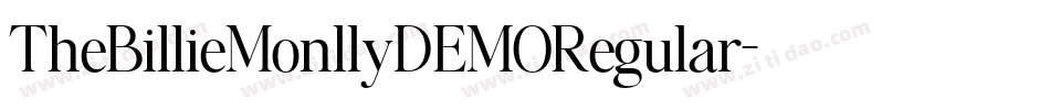 TheBillieMonllyDEMORegular字体转换