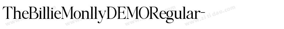 TheBillieMonllyDEMORegular字体转换