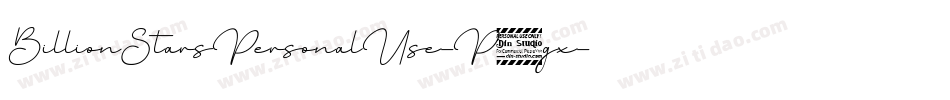 BillionStarsPersonalUse-P1gx字体转换