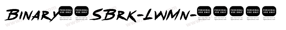 Binary01SBrk-LwMn字体转换