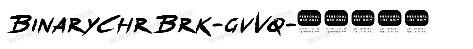 BinaryChrBrk-gvVq字体转换