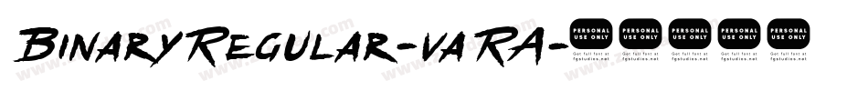 BinaryRegular-vaRA字体转换