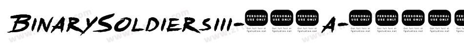BinarySoldiersiii-525a字体转换