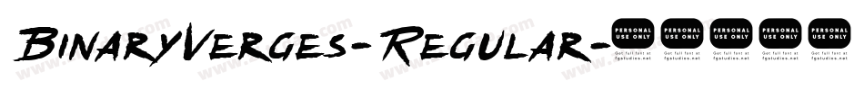 BinaryVerges-Regular字体转换 BinaryVerges-Regular字体转换