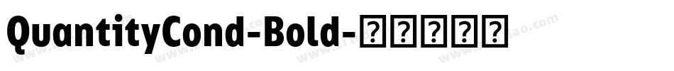 QuantityCond-Bold字体转换