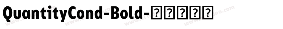 QuantityCond-Bold字体转换
