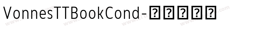 VonnesTTBookCond字体转换