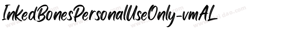 InkedBonesPersonalUseOnly-vmALO字体转换