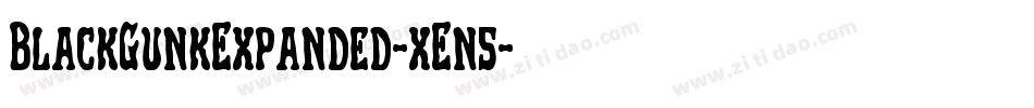 BlackGunkExpanded-xEn5字体转换