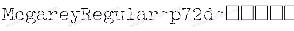 McgareyRegular-p72d字体转换