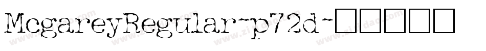 McgareyRegular-p72d字体转换