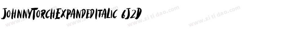 JohnnyTorchExpandedItalic-6J2D字体转换