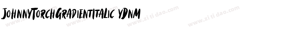 JohnnyTorchGradientItalic-yDnM字体转换