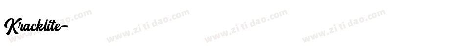 Kracklite字体转换