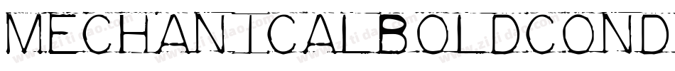 MechanicalBoldCondensed-4MA6字体转换