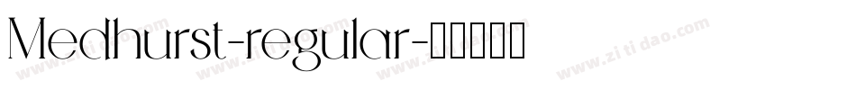 Medhurst-regular字体转换