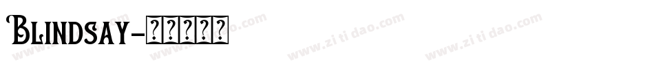 Blindsay字体转换