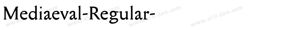 Mediaeval-Regular字体转换