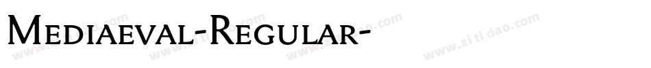 Mediaeval-Regular字体转换