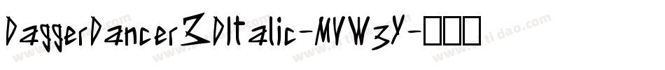 DaggerDancer3DItalic-MVWzY字体转换