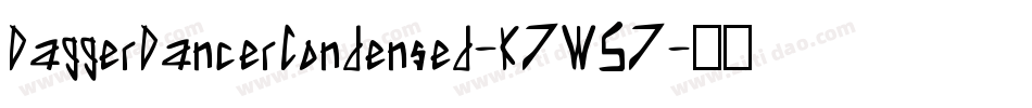 DaggerDancerCondensed-K7W57字体转换