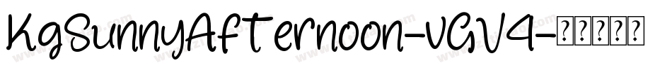 KgSunnyAfternoon-vGV4字体转换