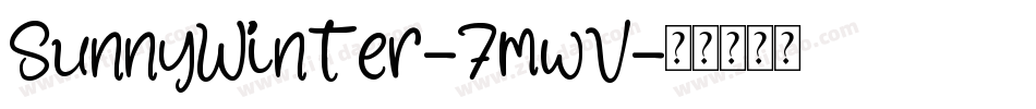 SunnyWinter-7mwV字体转换
